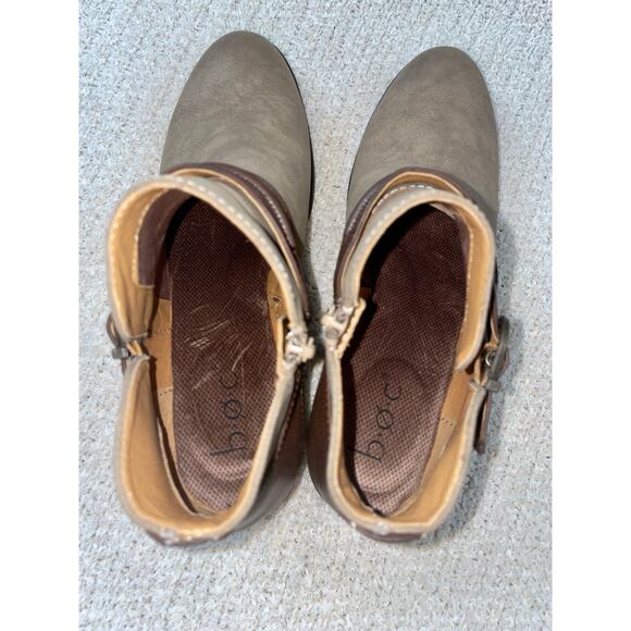 B.O.C. By Born Gemm Women's Beige Zip Up Buckle Bootie Womens Size 9M - Picture 11 of 11